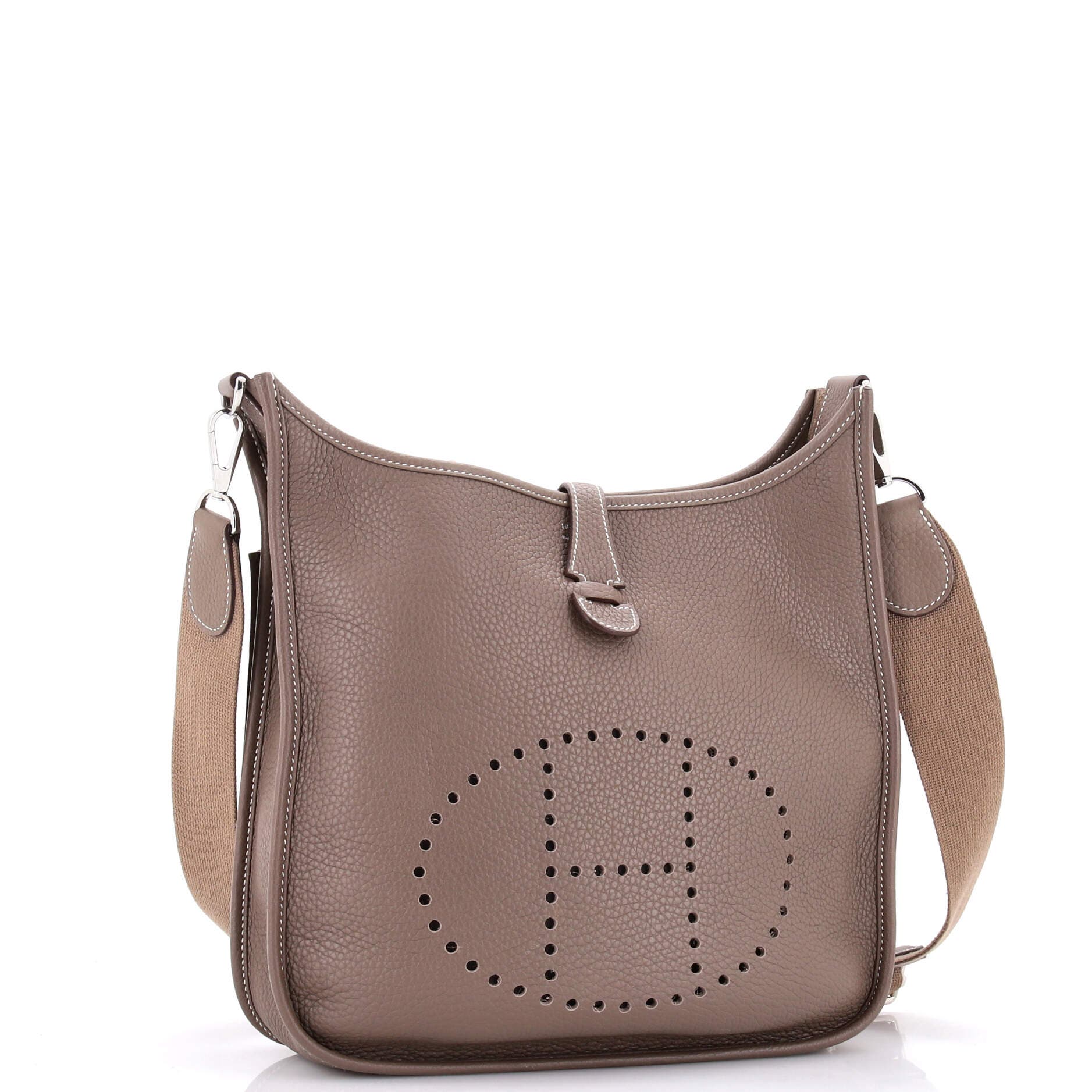 Pre-Owned Hermes Evelyne Bag Gen III Clemence PM, Alternate, color, Etoupe