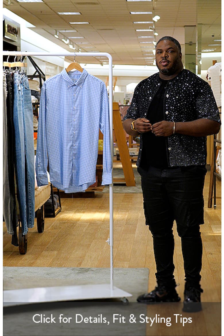 Crown Lite Shadow Check Performance Twill Button-Down Shirt video