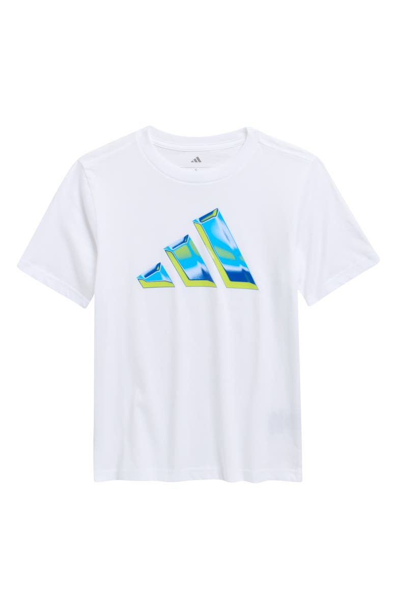adidas Kids' Heat Map Logo Cotton Graphic T-Shirt, Main, color, White