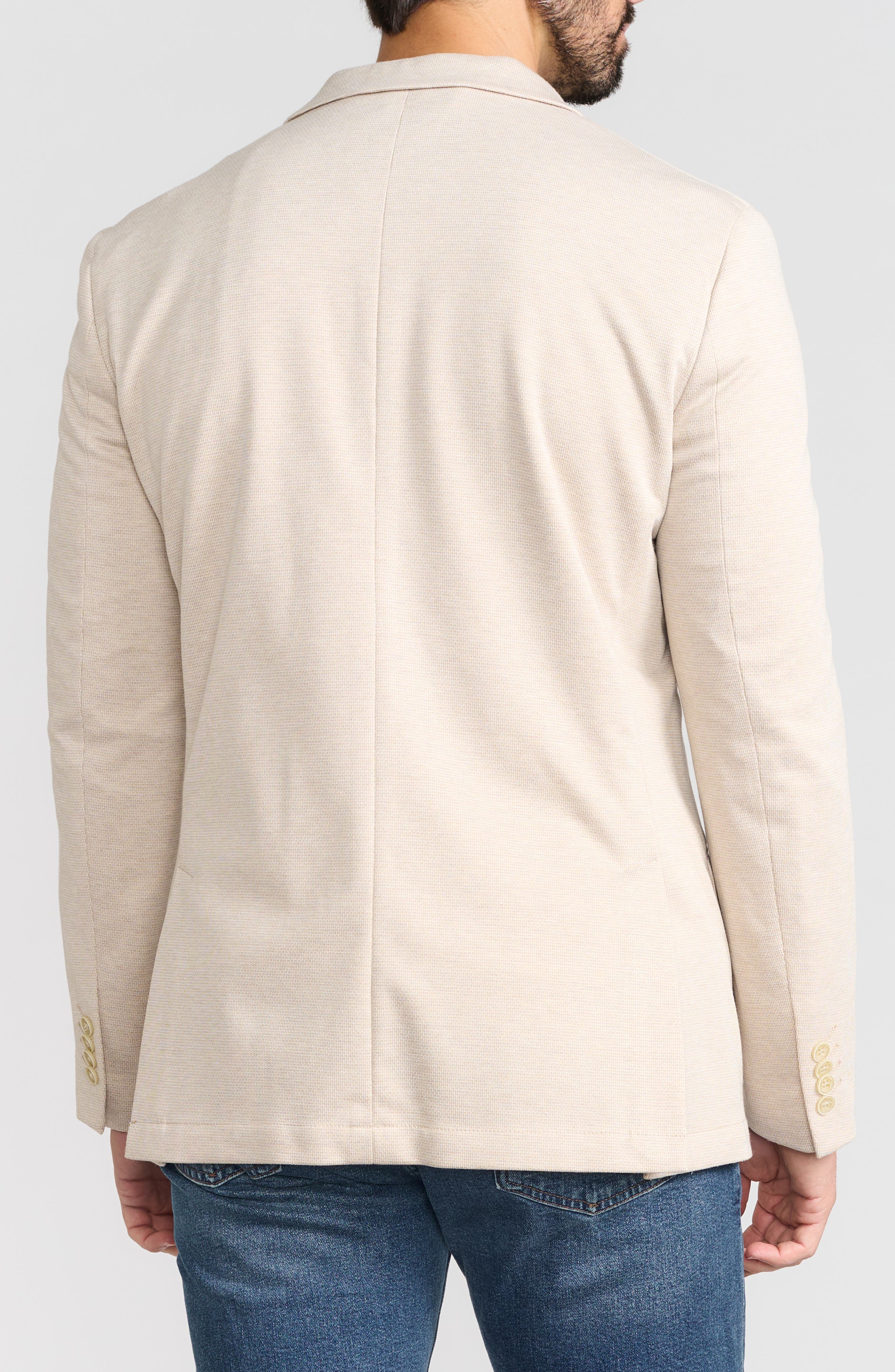 Tan Textured Neat Knit Sport Coat - image 2
