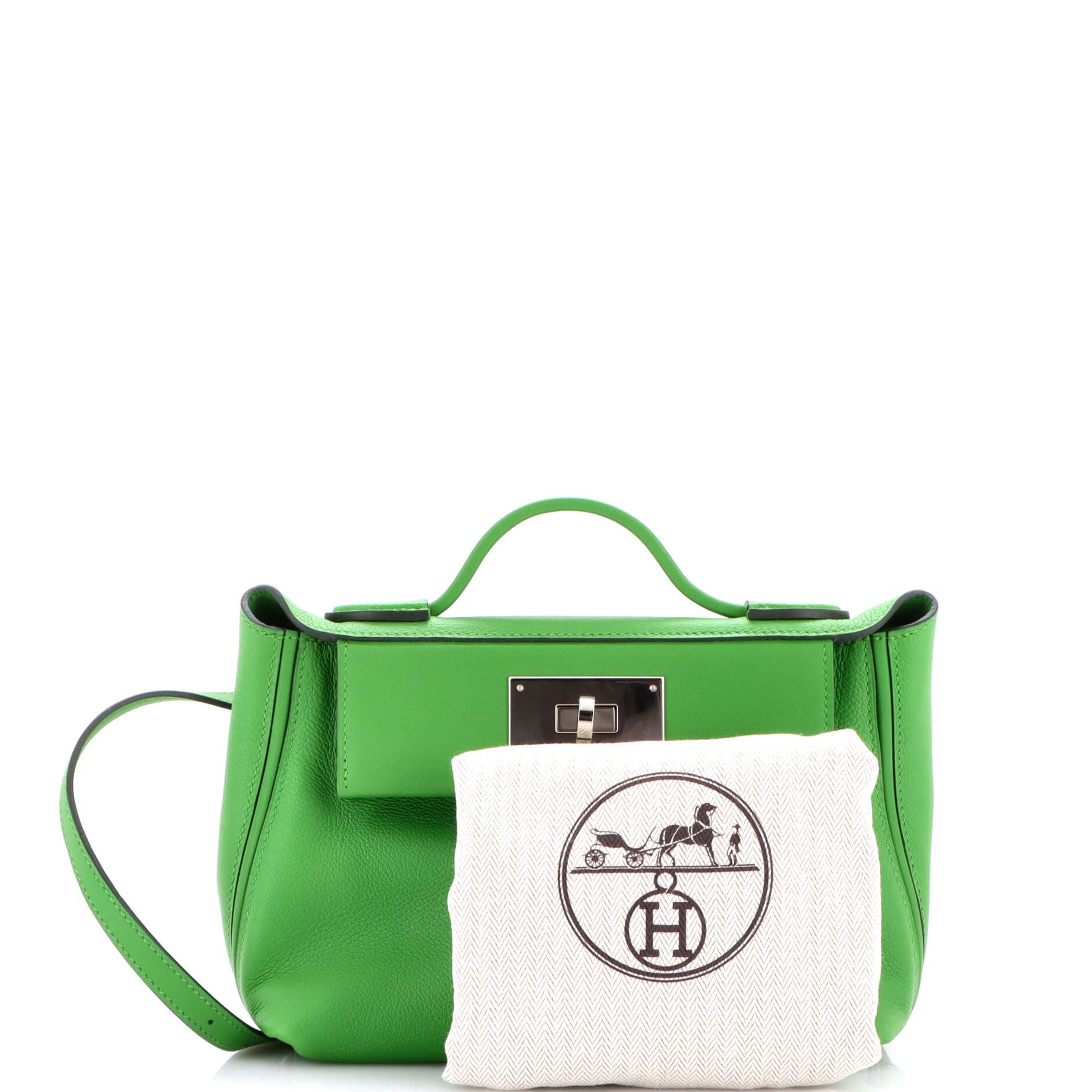 Pre-Owned Hermes 24/24 Bag Evercolor with Swift 21, Alternate, color, Vert Yucca