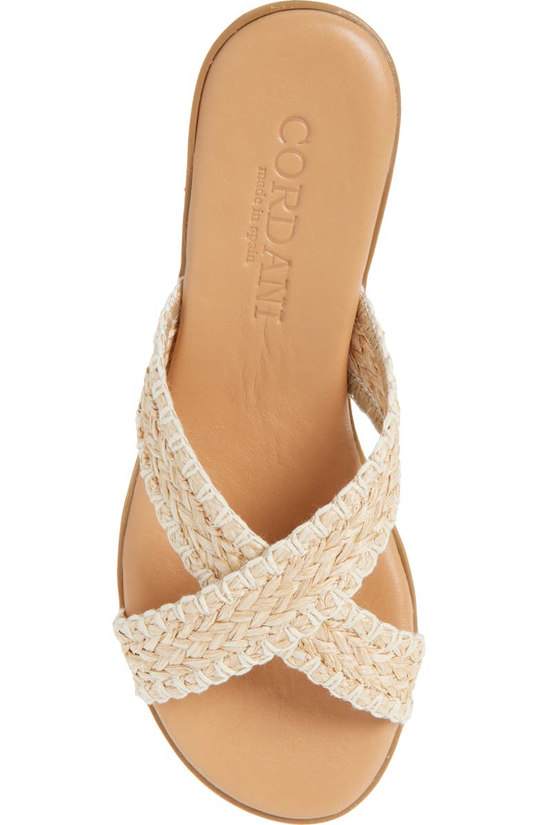 Cordani Felice Slide Sandal, Alternate, color, Rafia Beige