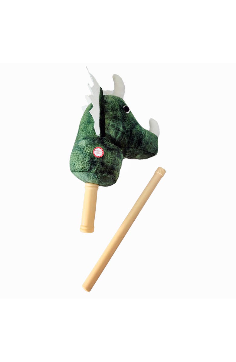 Ponyland Green Dinosaur Music Stick W/ Colorful Soft Plush Animal Head, Alternate, color, Multicolored