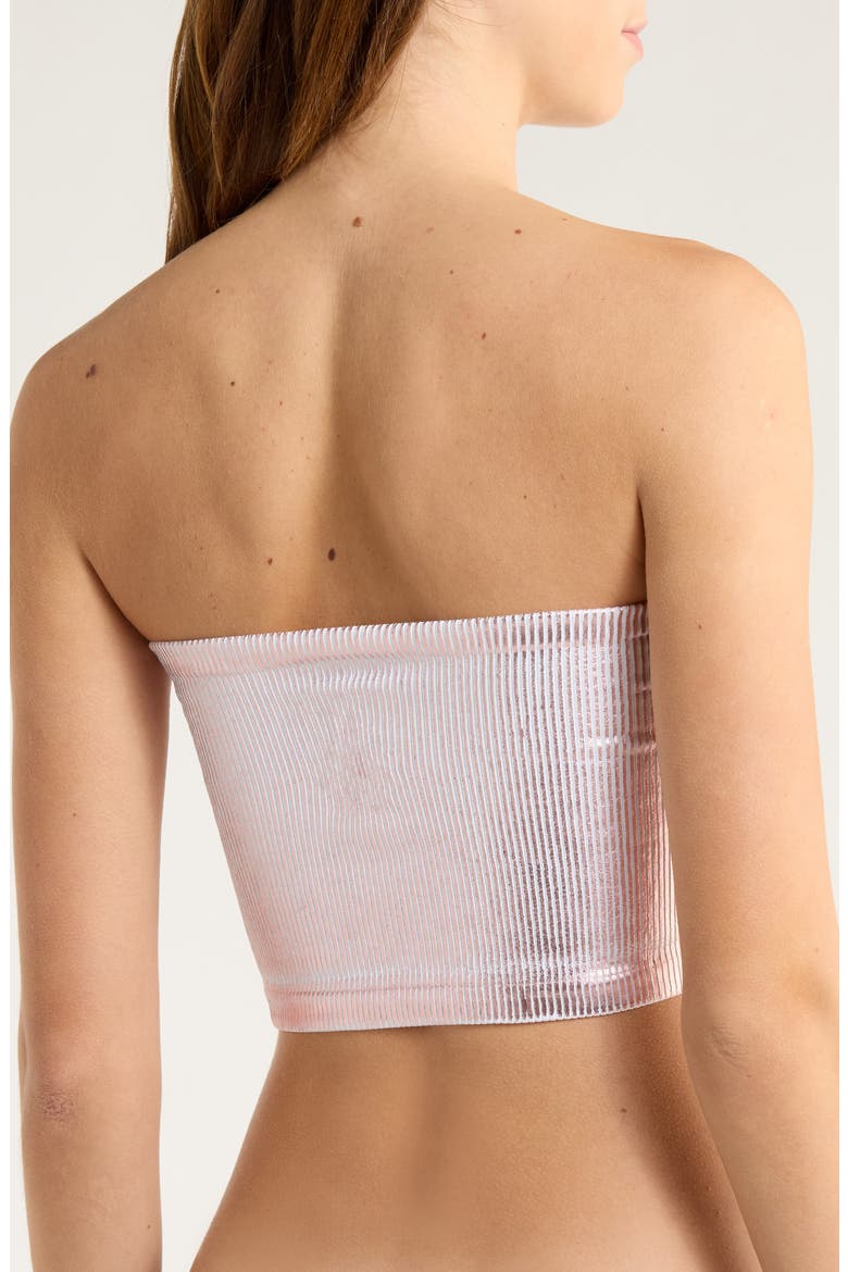 Amelia Foil Bandeau Top, Alternate, color, BALLET COMBO