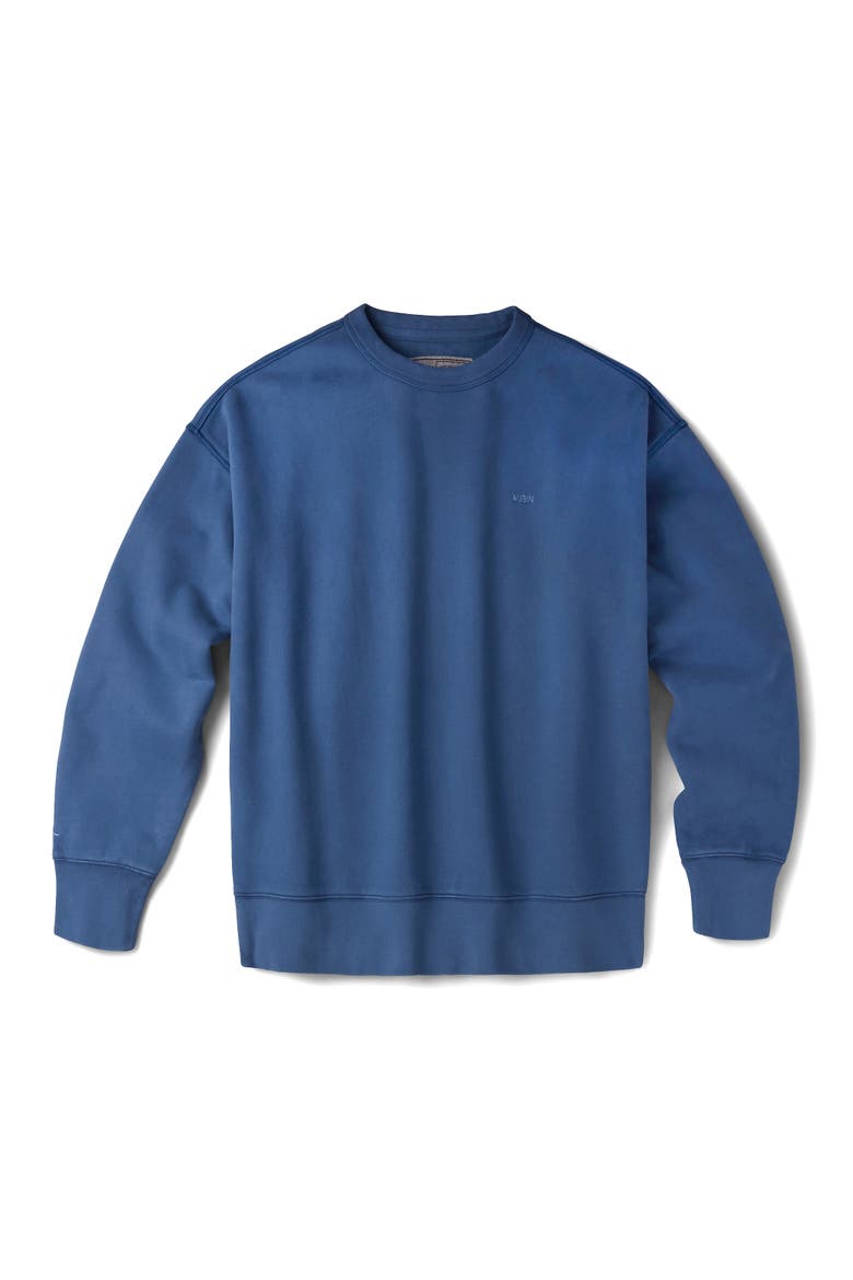 Brandon Crew Neck Relaxed Sweatshirt, Alternate, color, Washed Cobalt