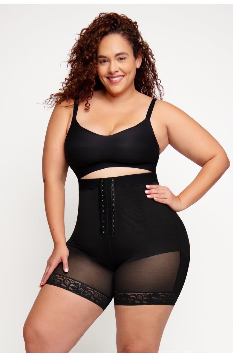 Shapellx AirSlim 2-In-1 High-Waisted Booty Lift Shaper Shorts, Alternate, color, Jet Black