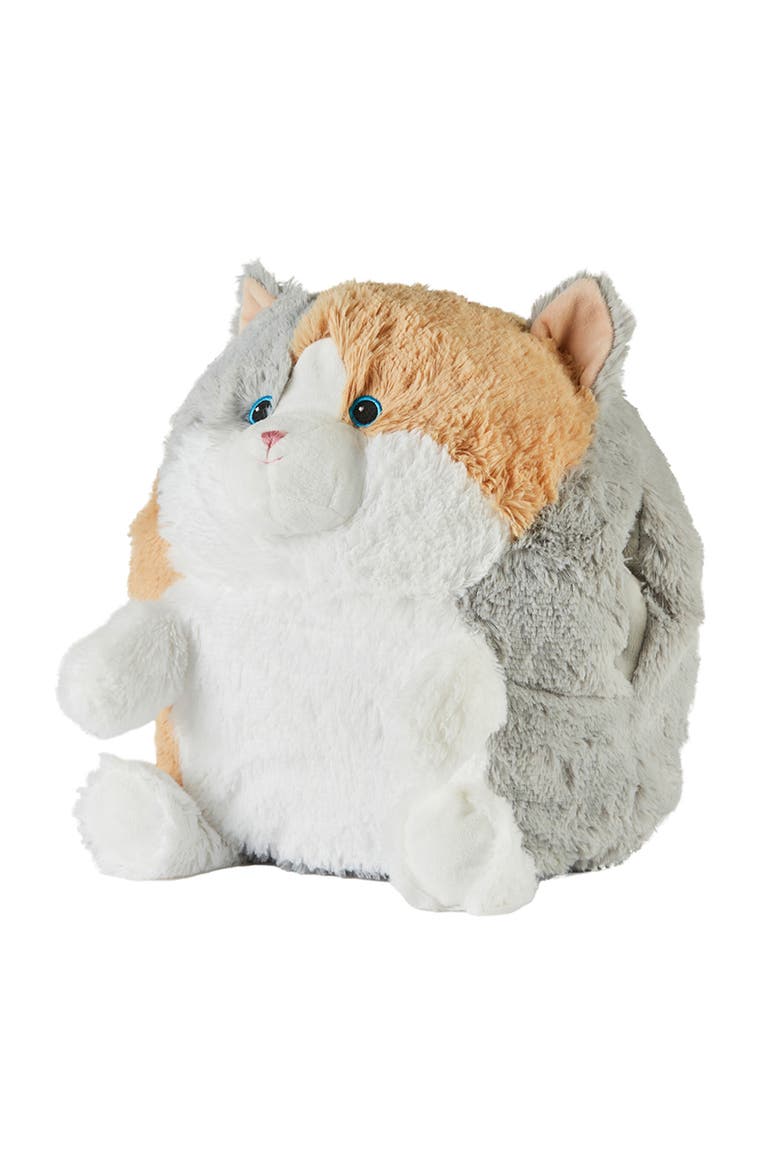 Supersized Cat Hand Warmer Plush Toy, Main, color, Grey/Brown