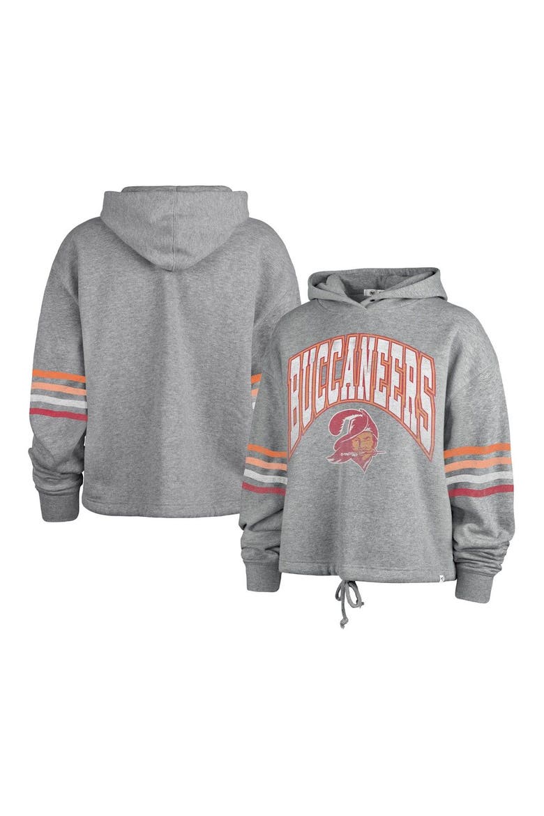 Women's '47 Heather Gray Tampa Bay Buccaneers Upland Bennett Pullover Hoodie, Main, color, Gray