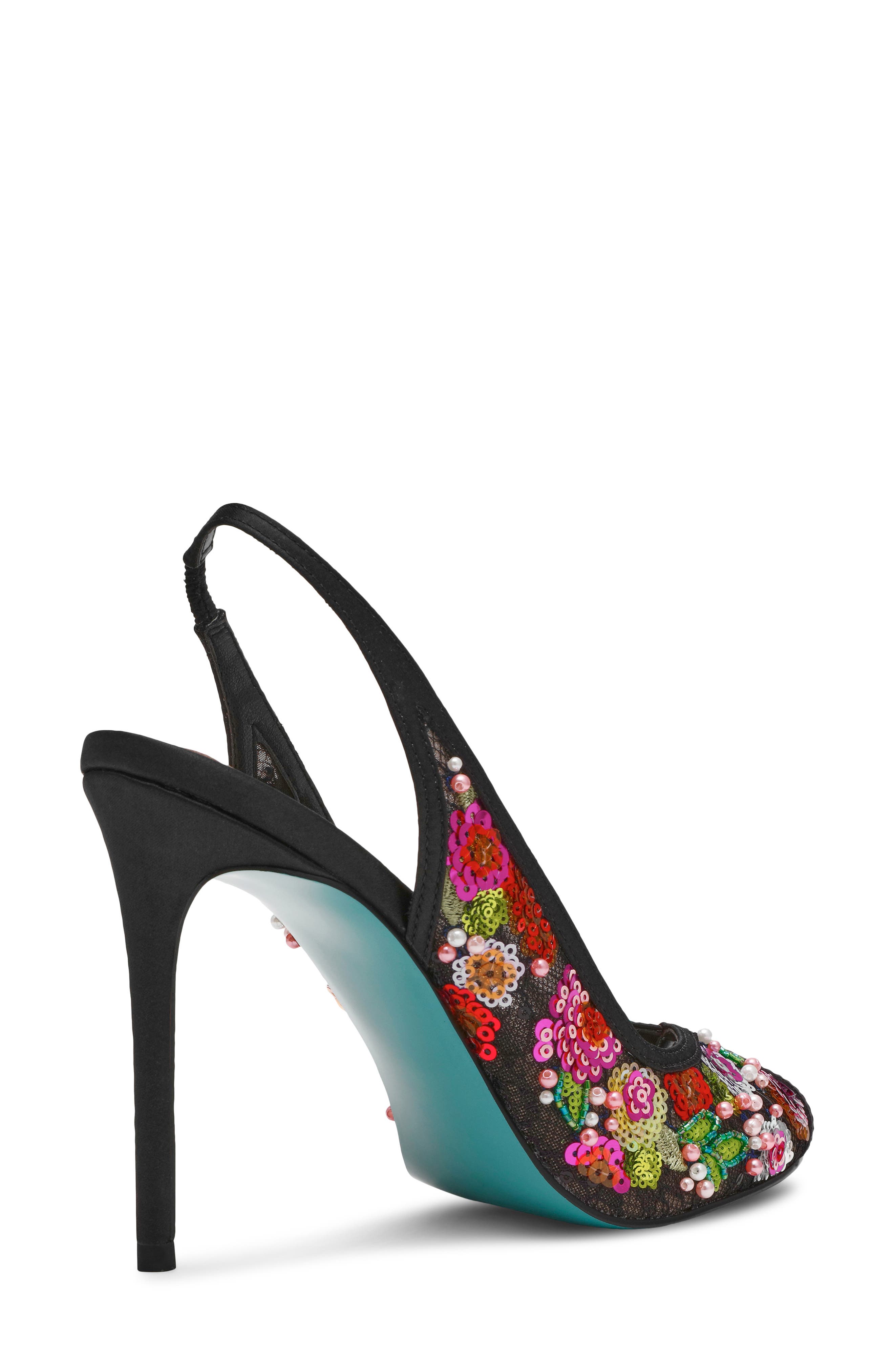 Betsey Johnson Gerri Sequin Slingback Sandal, Alternate, color, 