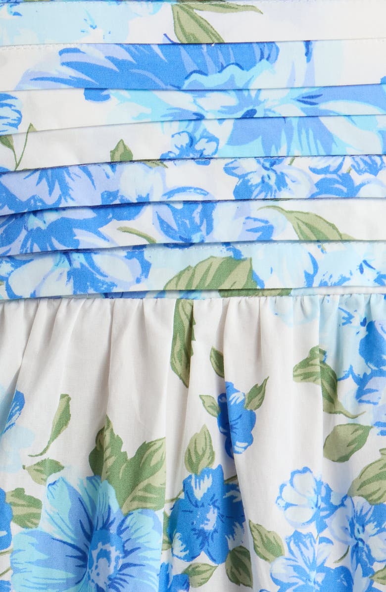 SUGARLIPS Truth Be Told Floral Print Minidress, Alternate, color, Blue-Cream