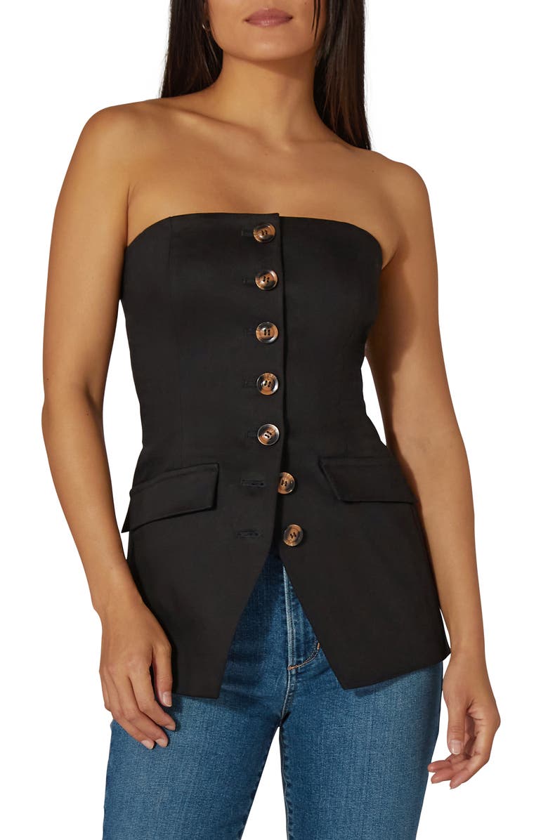 Favorite Daughter The Phoebe Strapless Bustier Top, Main, color, 
