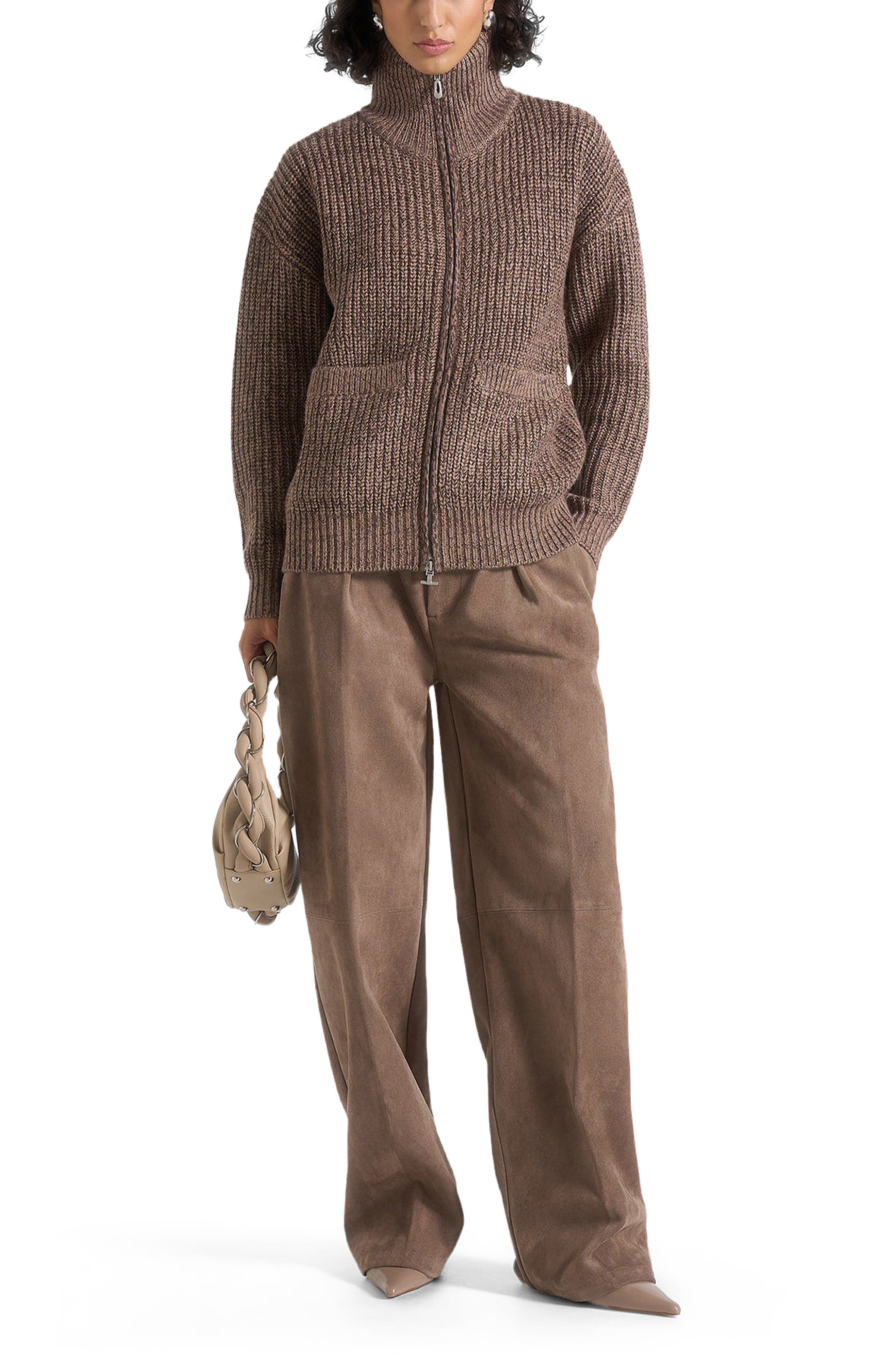 Jamie Unisex Speckled Wool Zip Through Jacket - image 4