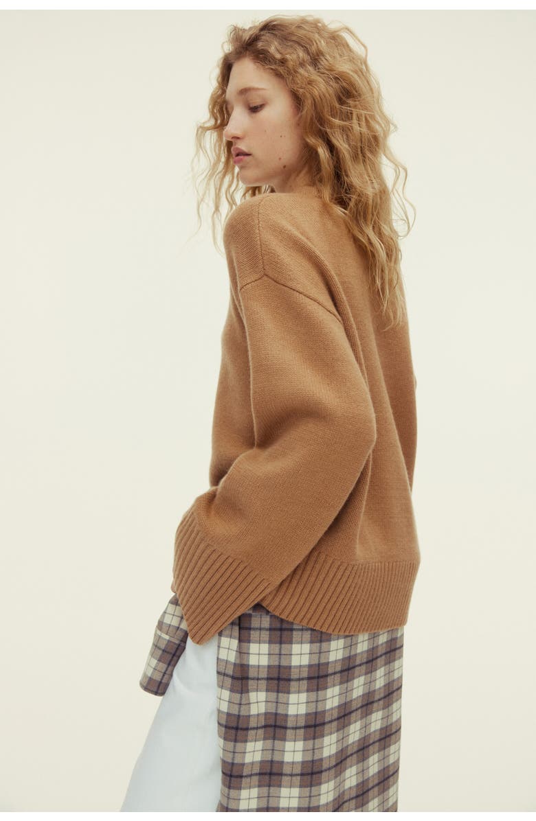 H&M Cashmere-blend sweater, Alternate, color, Dark Beige