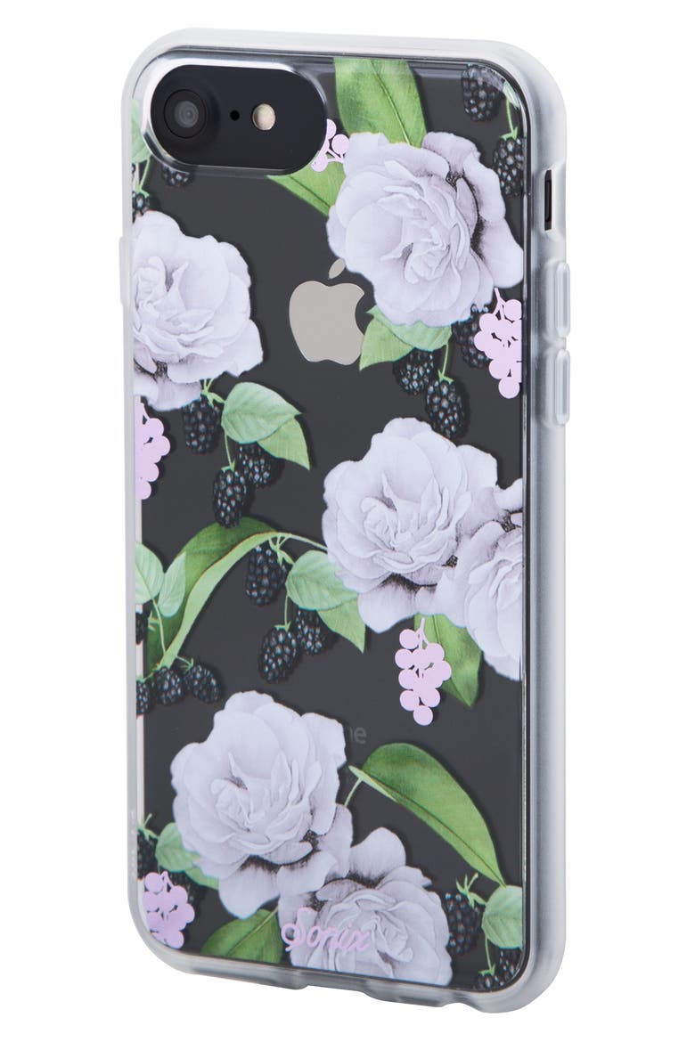 Floral Berry iPhone 6/6s/7/8 & 6/6s/7/8 Plus Case, Alternate, color, WHITE/ LILAC