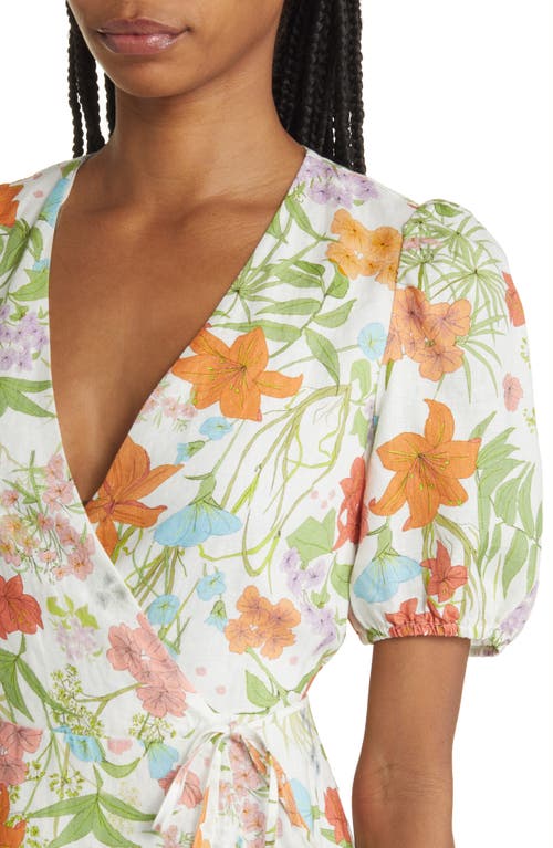 & OTHER STORIES & OTHER STORIES FLORAL PRINT WRAP MINIDRESS