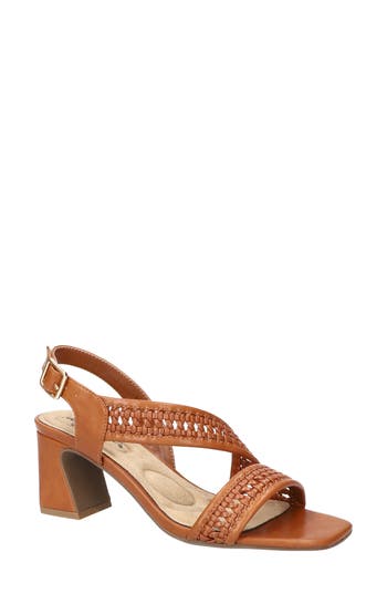 Easy Street Rowan Half D'orsay Sandal In Tan