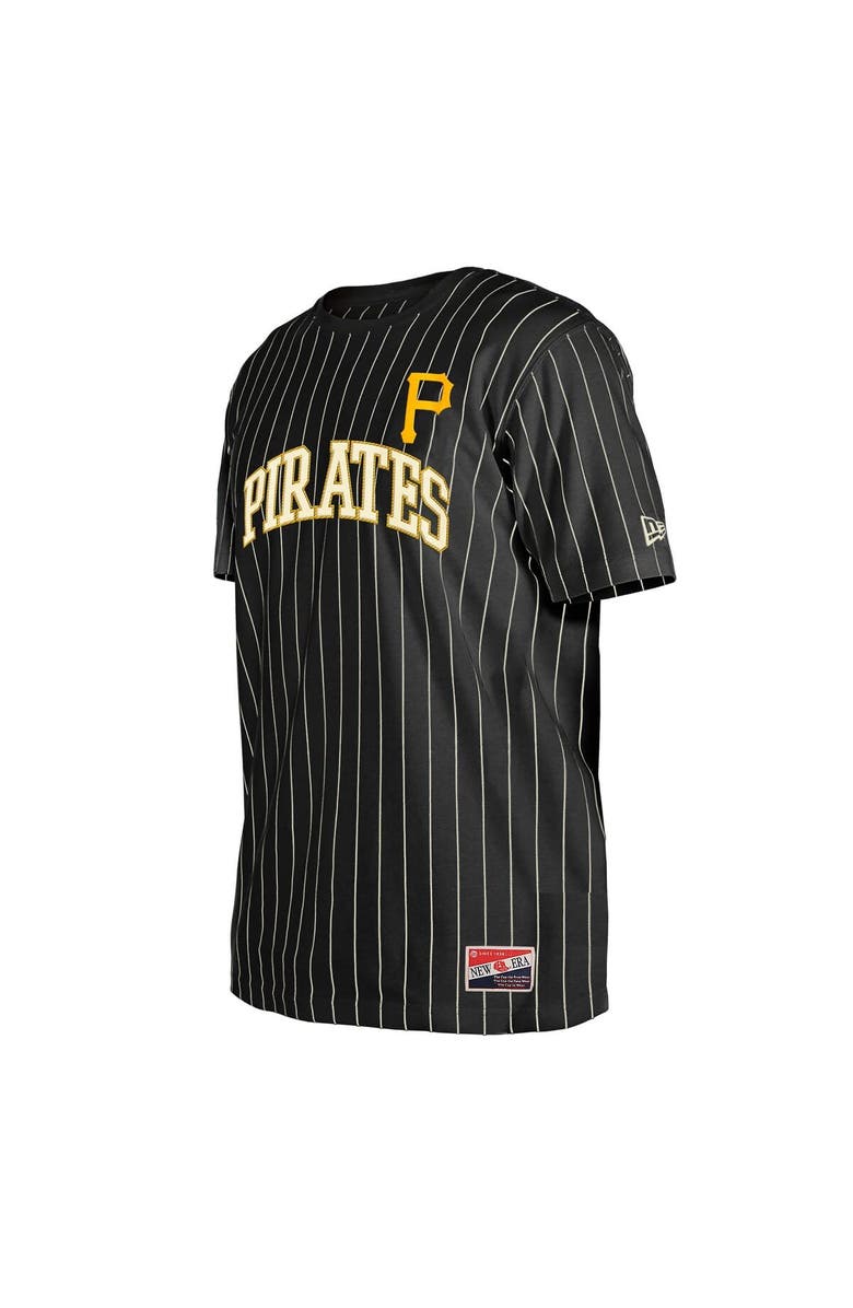 New Era Men's New Era Black Pittsburgh Pirates Throwback Pinstripe T-Shirt, Alternate, color, 