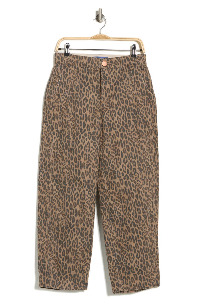 Democracy AbSolution High Waist Relaxed Barrel Leg Jeans, Main, color, Brown/ Black Multi