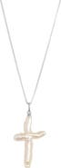 Child of Wild Esther Freshwater Pearl Cross Pendant Necklace