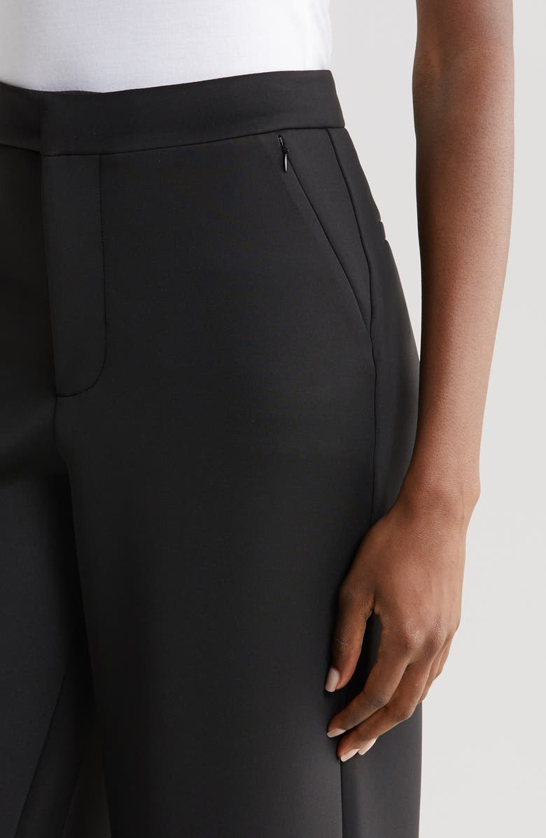 Good American Scuba Wide Leg Trousers, Alternate, color, Black001