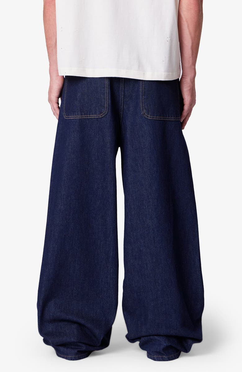 mnml Raw Baggy Rave Wide Leg Jeans, Alternate, color, Rinsed Indigo