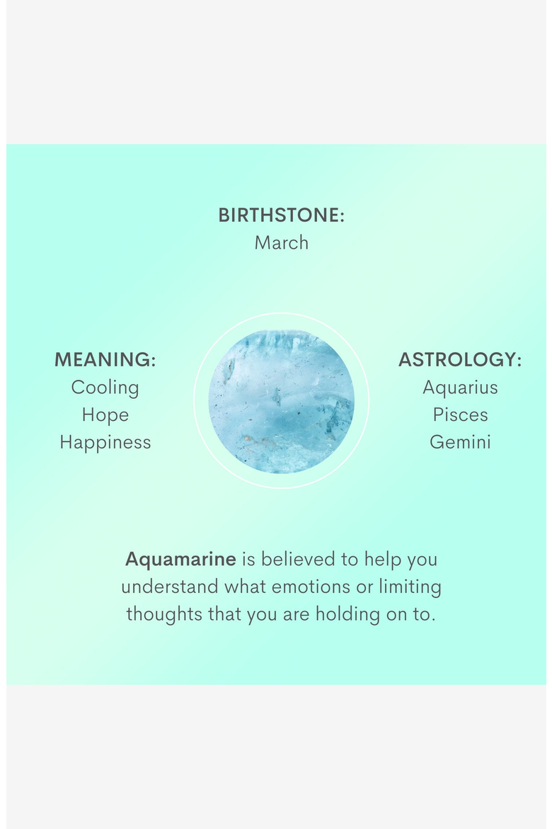 Birthstone Necklace, Alternate, color, Aquamarine/March