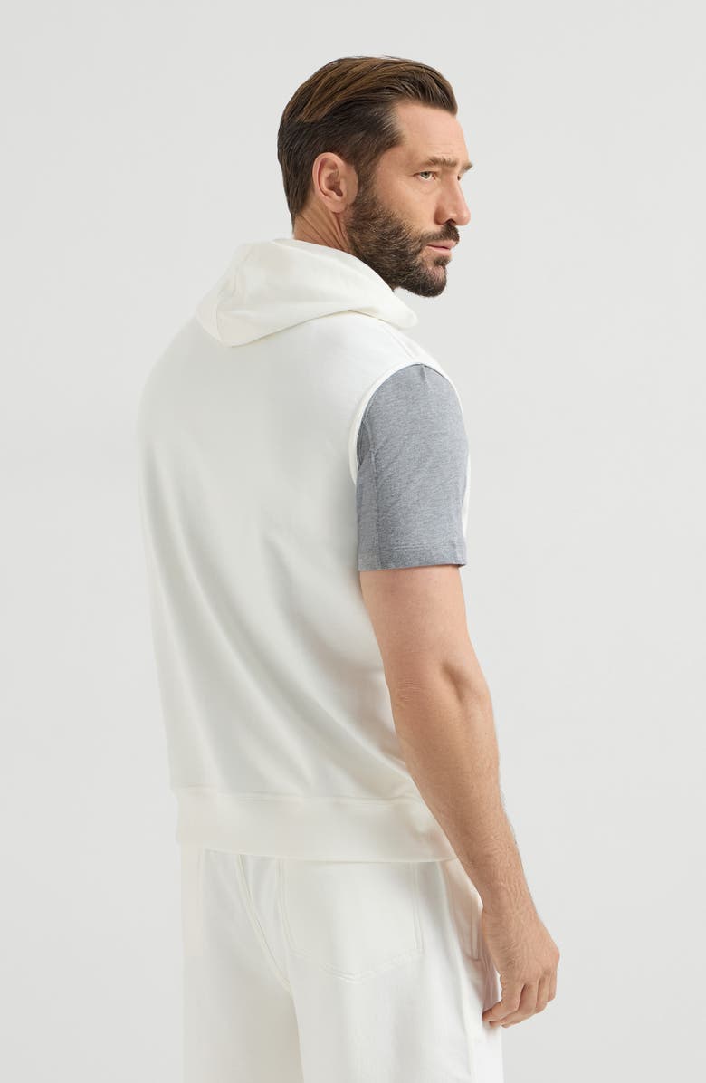 Brunello Cucinelli Sleeveless sweatshirt, Alternate, color, Off-White