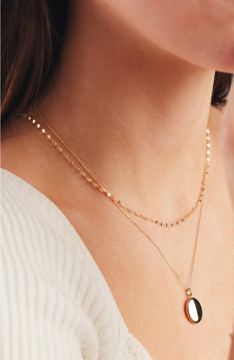 MADE BY MARY 14k Mini Lace Chain, Alternate, color, 14K Solid Gold