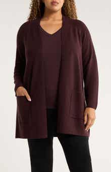 Eileen Fisher Open Front Wool Cardigan