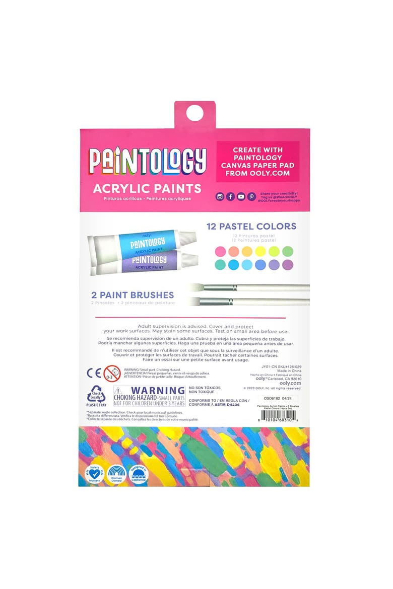 Paintology Acrylic Paint Set, 12 Pastel Colors, Alternate, color, Multicolored