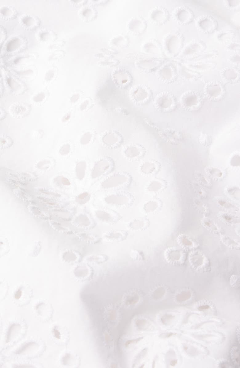 FRAME The Solstice Eyelet Midi Skirt, Alternate, color, White