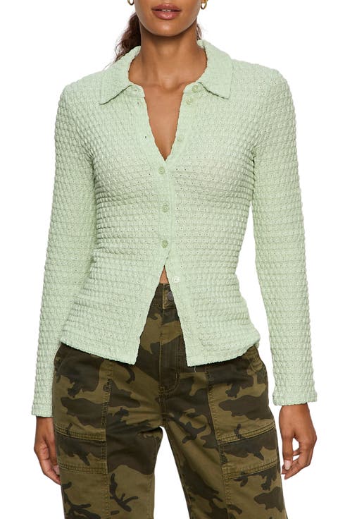Dreamer Textured Bubble Knit Button-Up Shirt (Regular & Petite)