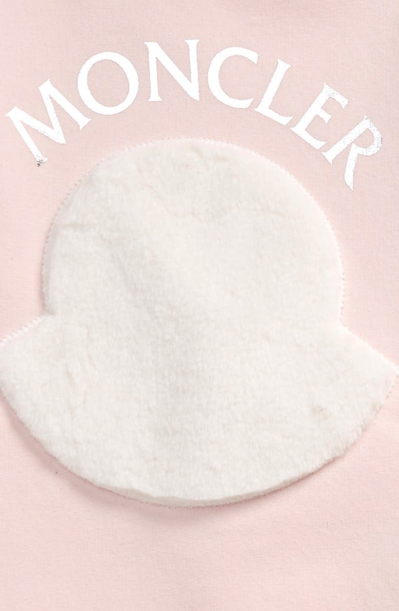 Moncler Kids' Faux Fur Logo Sweatshirt & Pants Set, Alternate, color, 