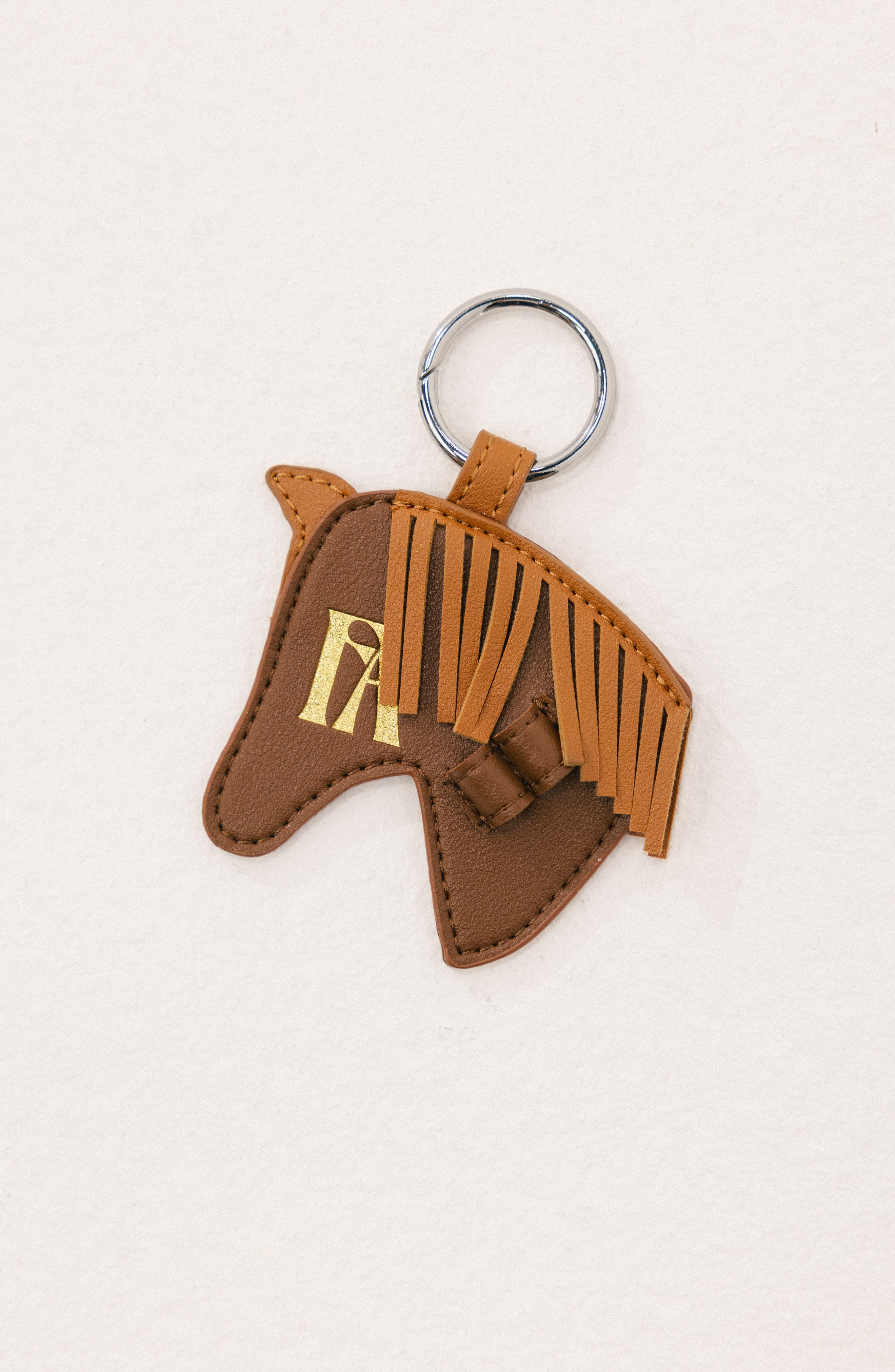 Wild Horse Faux Leather Bag Charm, Alternate, color, BROWN MULTI