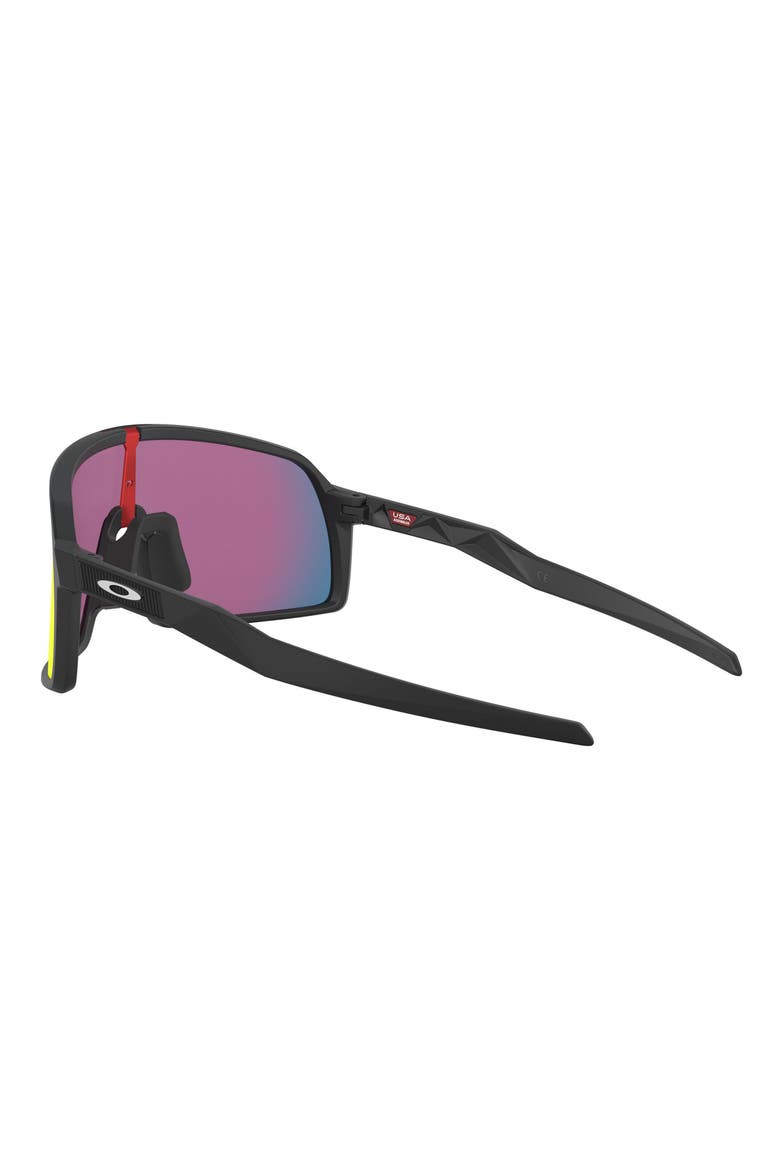 Sutro Prizm 124mm Shield Sunglasses, Alternate, color, MATTE BLACK/ PRIZM ROAD