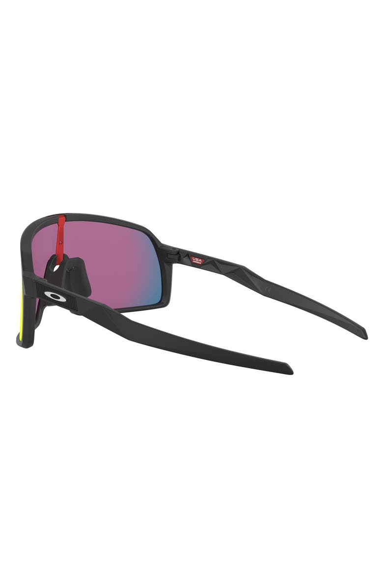 Oakley Sutro Prizm 124mm Shield Sunglasses, Alternate, color, Matte Black/ Prizm Road