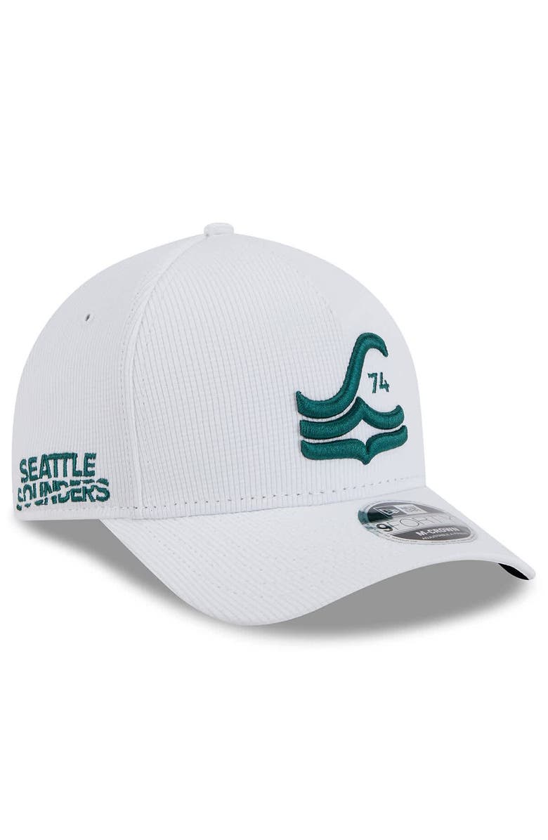 New Era Men's New Era White Seattle Sounders FC 2025 Jersey Hook 9FORTY M-Crown Adjustable Hat, Main, color, White