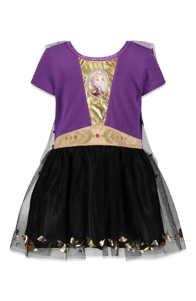 Disney Frozen Cosplay Short Sleeve Dress & Headband Set, Alternate, color, Princess Anna Black