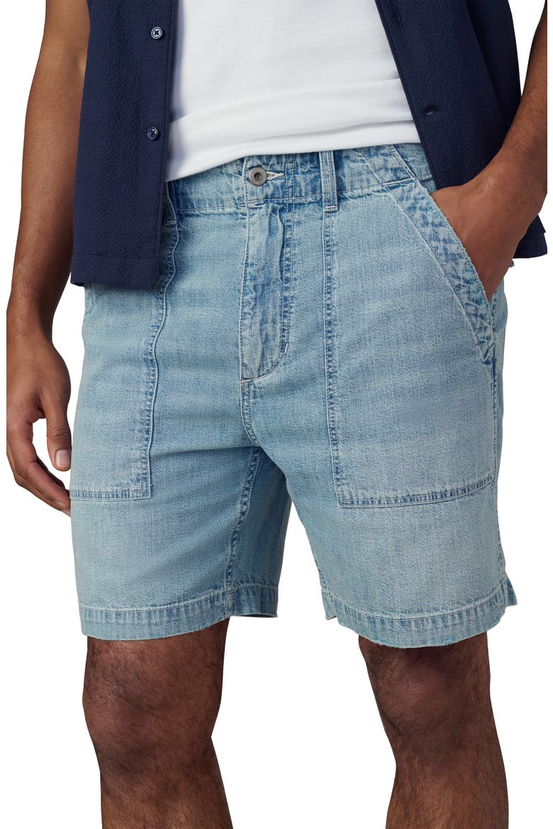 Utility Chambray Shorts, Alternate, color, ARROYO