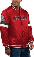 STARTER Men's Starter Red Tampa Bay Buccaneers Home Game Satin Full-Snap Varsity Jacket