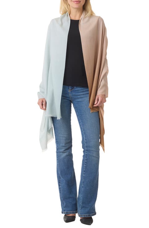Dip Dye Wool & Cashmere Wrap