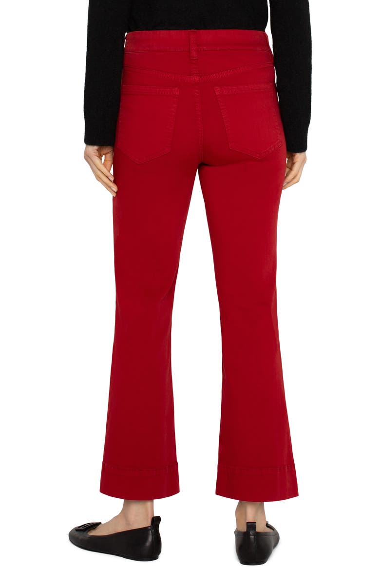 Gia Glider Pull-On Crop Flare Jeans, Alternate, color, CARNELIAN