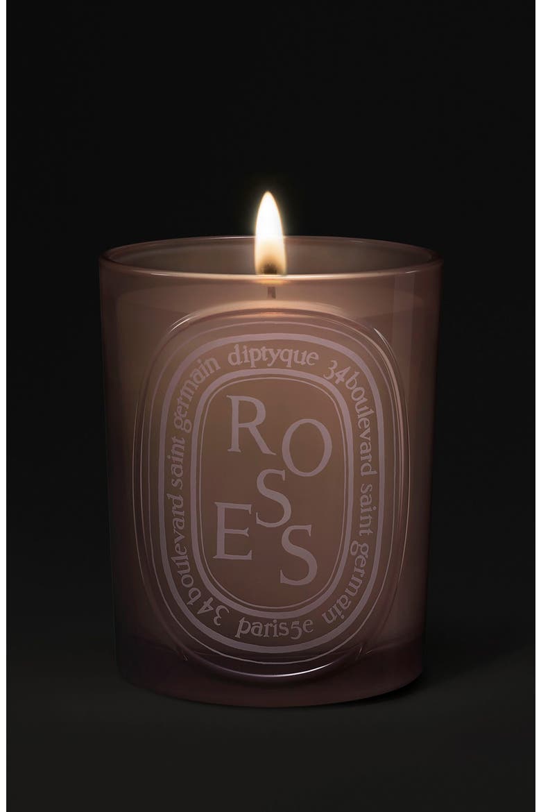 Roses Medium Candle, Alternate, color, NO COLOR