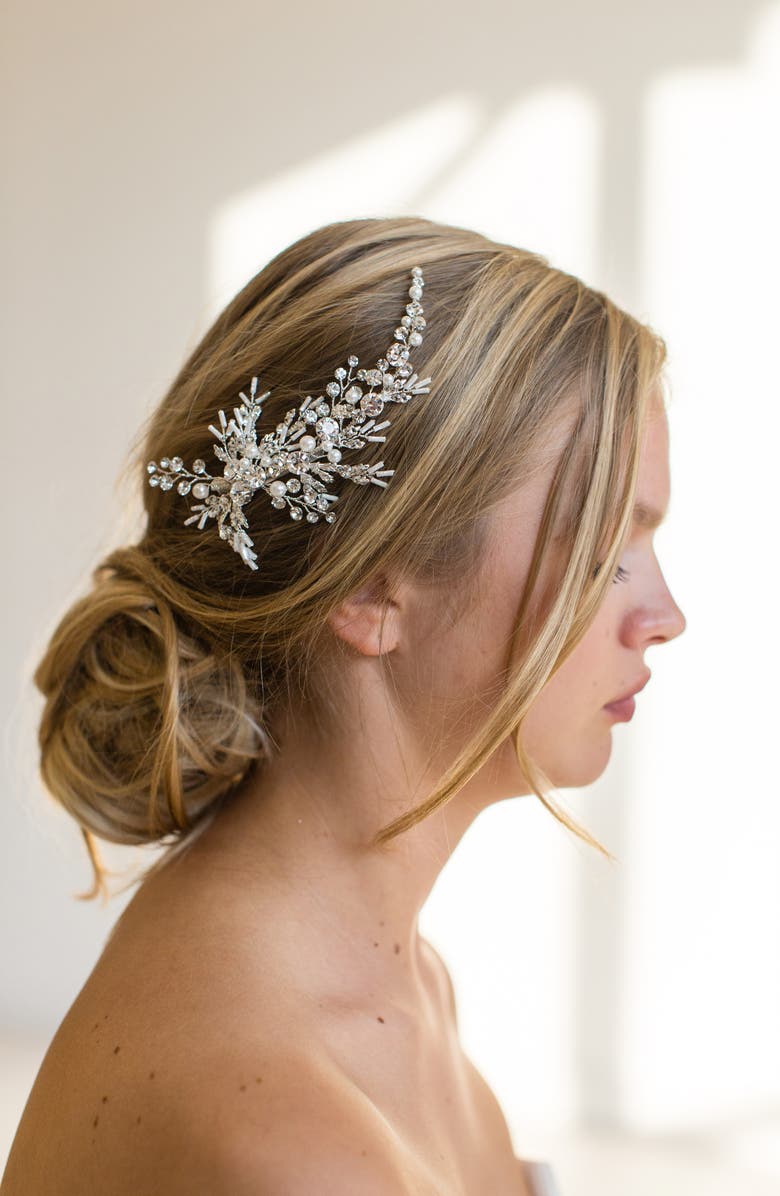 Brides & Hairpins Takara Hair Clip, Alternate, color, Silver