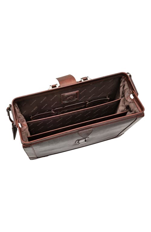 Mancini Litigator Rfid Briefcase In Brown
