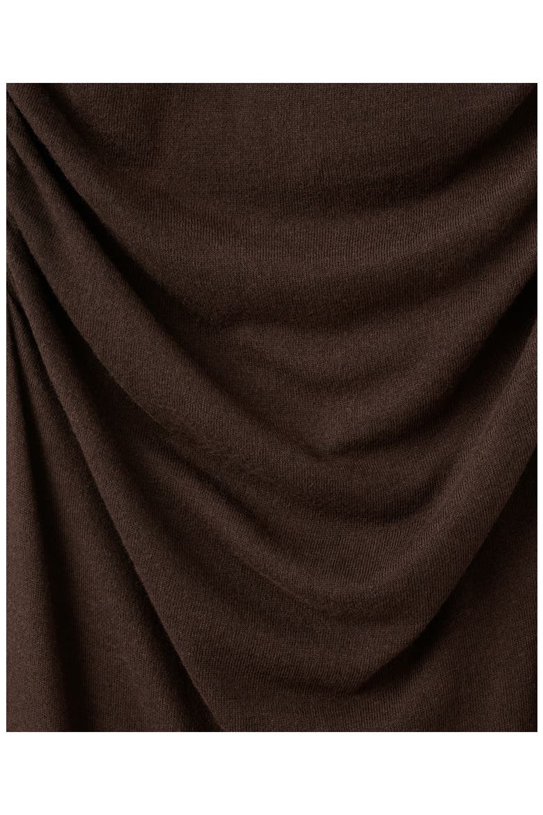 Long Sleeve Mock Neck Knit Dress, Alternate, color, CHOCOLATE
