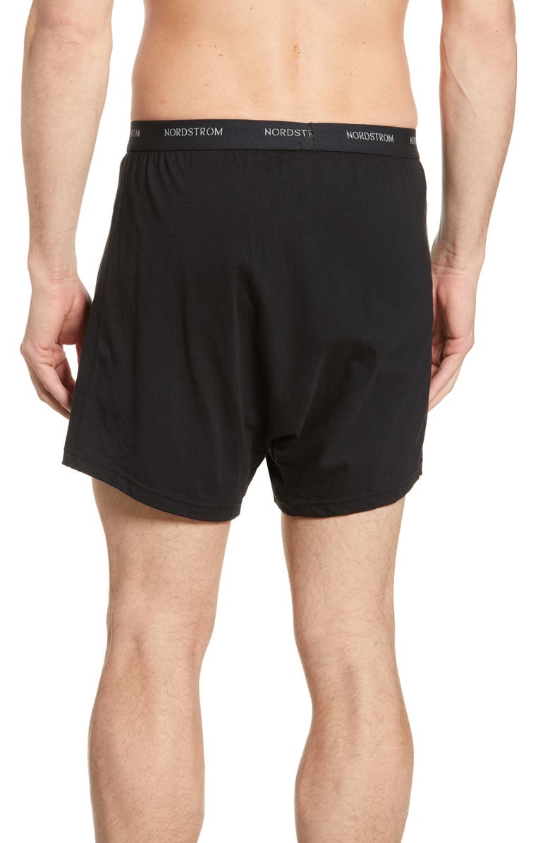 Nordstrom 3-Pack Supima<sup>®</sup> Cotton Boxers, Alternate, color, Black