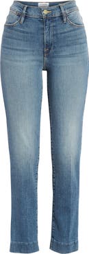 FRAME Le High Wide Hem Ankle Straight Leg Jeans