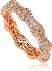SUZY LEVIAN Pavé Cubic Zirconia Bamboo Eternity Ring