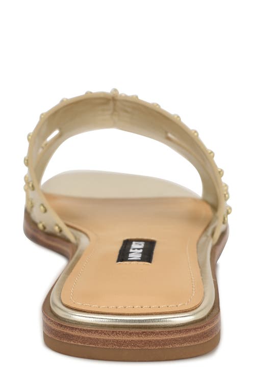 Nine West Giny Slide Sandal In Gold